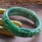 Certified Green Natural A JADE Jadeite Butterfly Bangle Bracelet