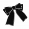 1pc Elegant Ribbon Bow Hairpins Crystal Velvet Clip Barrettes