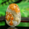 Cert'd Untreated 2 Color Natural Grade A Jade jadeite Pendant