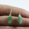 Silver Certified Grade "A" Natural Emerald Green Jadeite Earring
